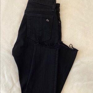 Rag & Bone Black Cropped Ankle Jeans